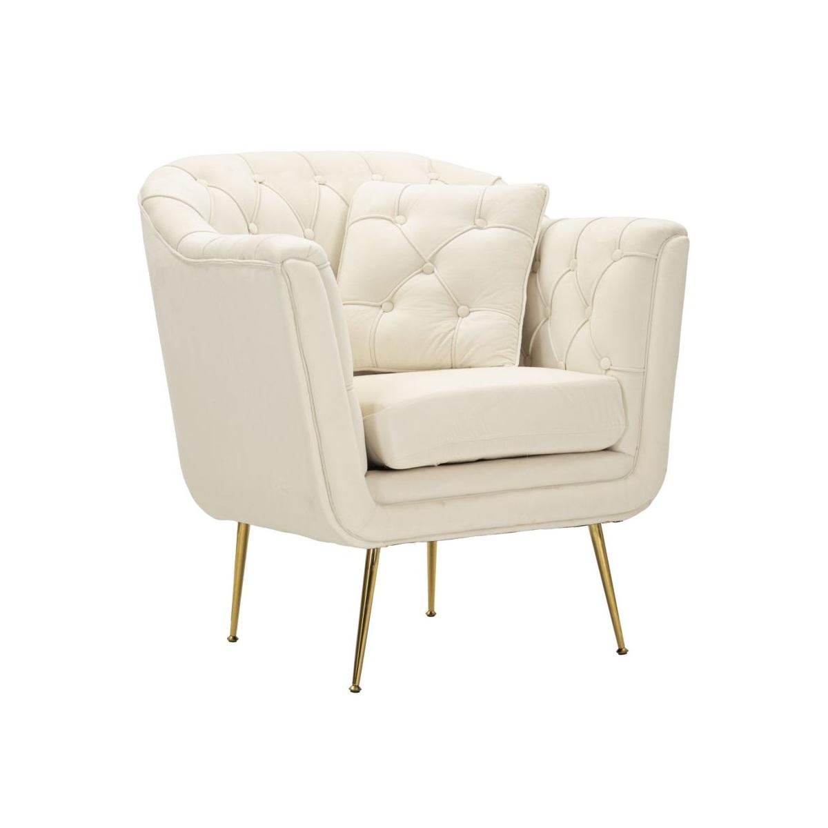 Poltrona budapest crema c/cuscino cm 88x83x91