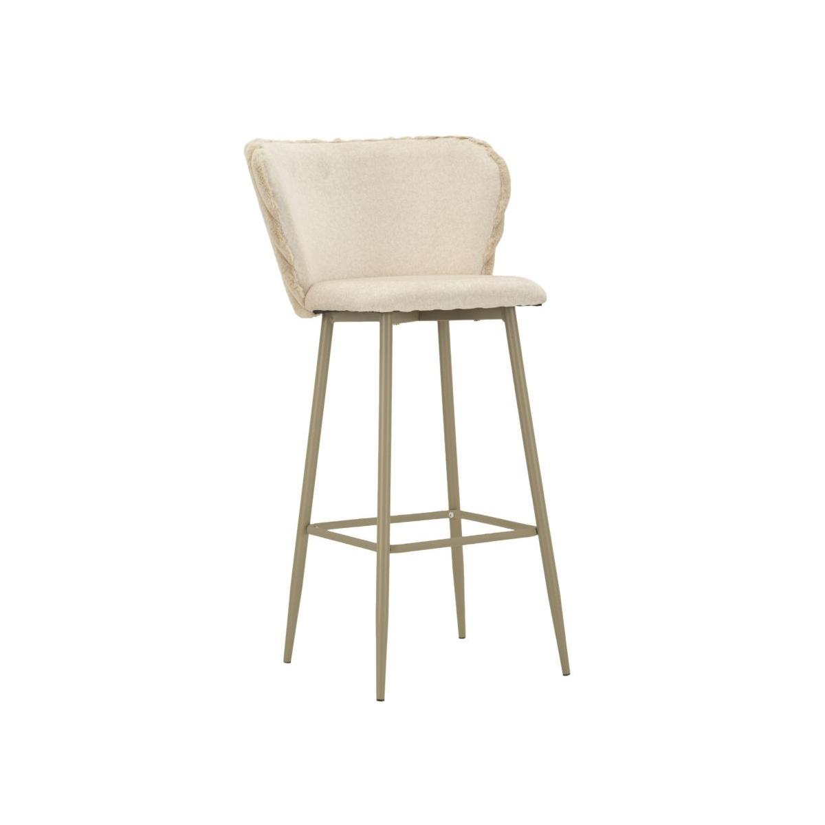 Sgabello bar alaska -b- crema set 2 pz cm 55x58x106 (altezza seduta cm 77)