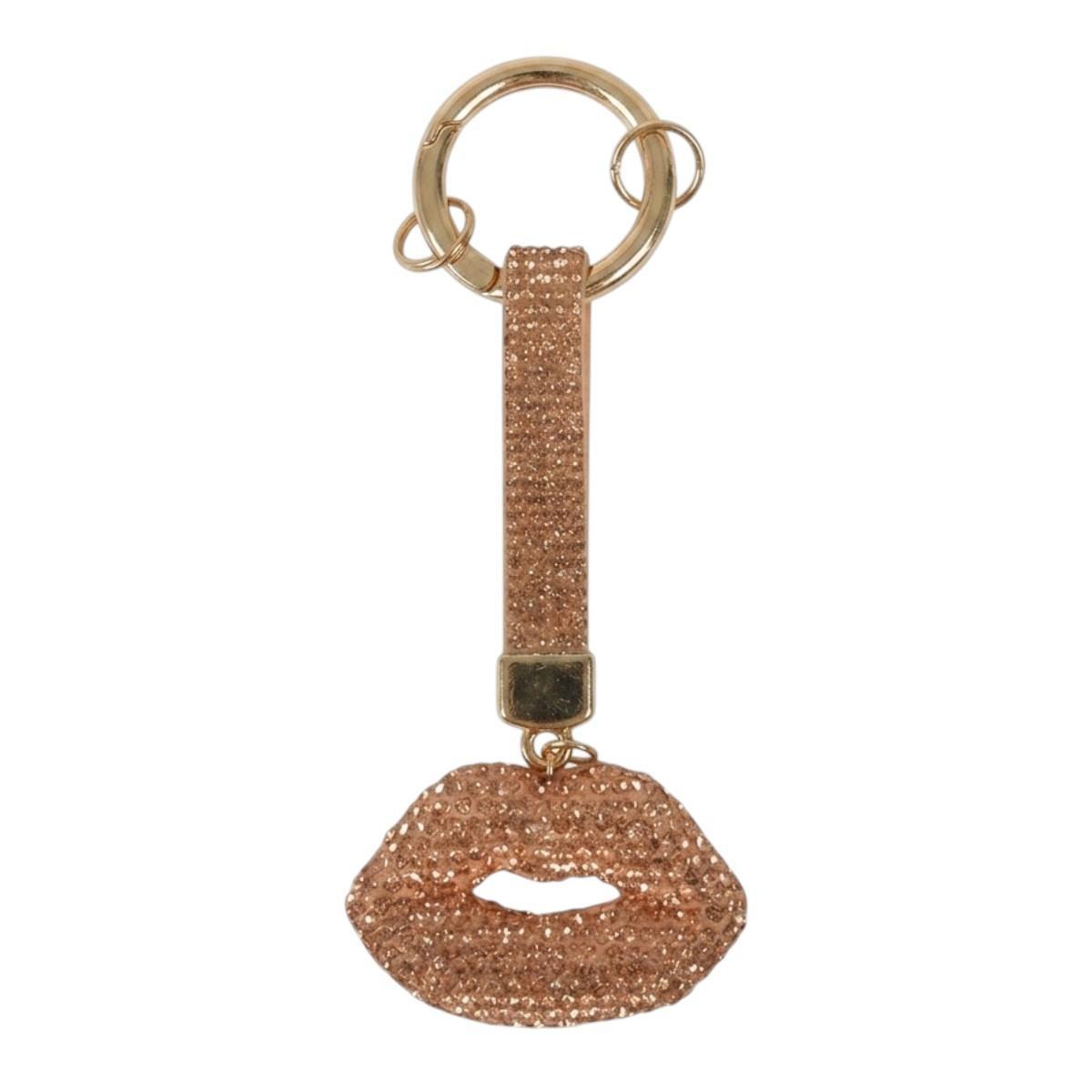 Portachiavi strass labbra champagne Romeo Gigli