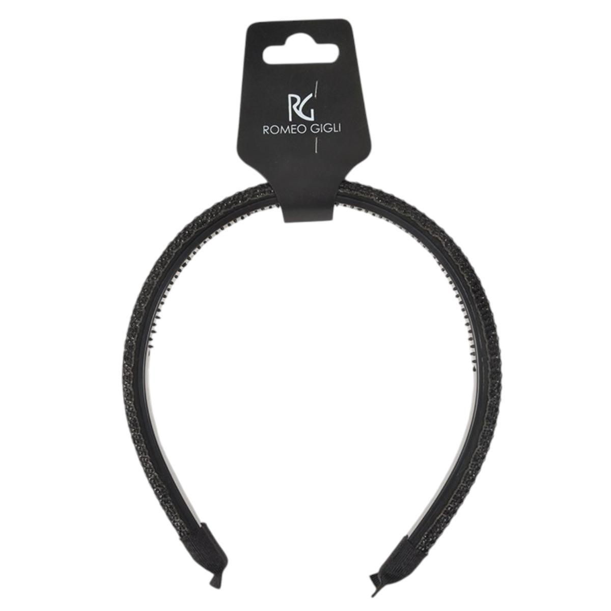 Cerchietto nero con strass RG Romeo Gigli