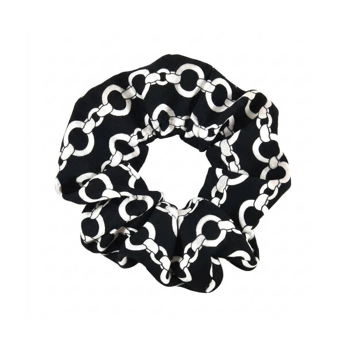 Elastico per capelli nero stampa catene RG Romeo Gigli