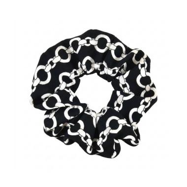 Elastico per capelli nero stampa catene RG Romeo Gigli