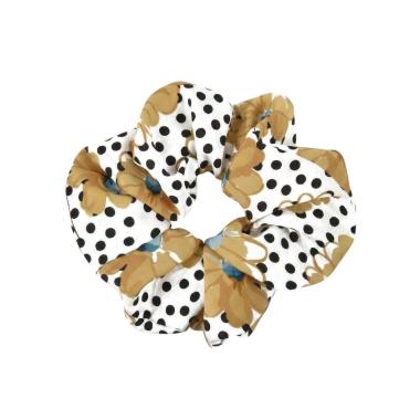Elastico per capelli bianco stampa floreale e pois Romeo Gigli