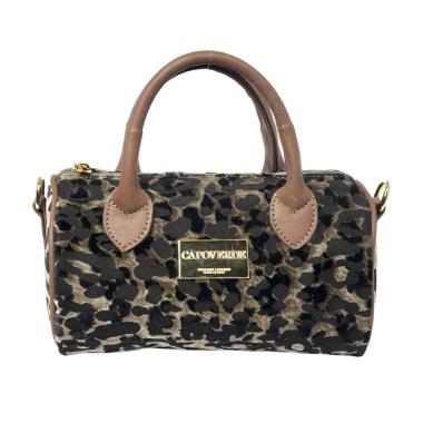 Borsa baulettino donna in tessuto maculato cangiante Capoverde Made in Italy