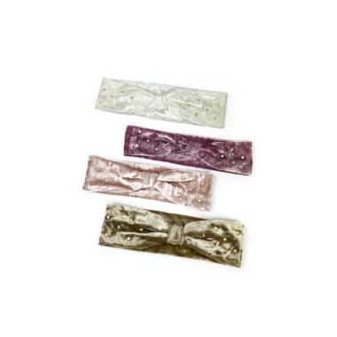 Fascia bimba ciniglia con nodo e strass