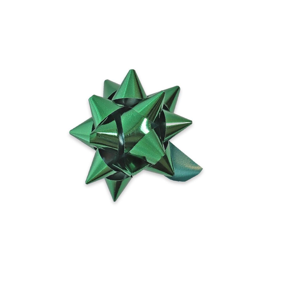 1000 Coccarde adesive metallizzate verde 10 mm.