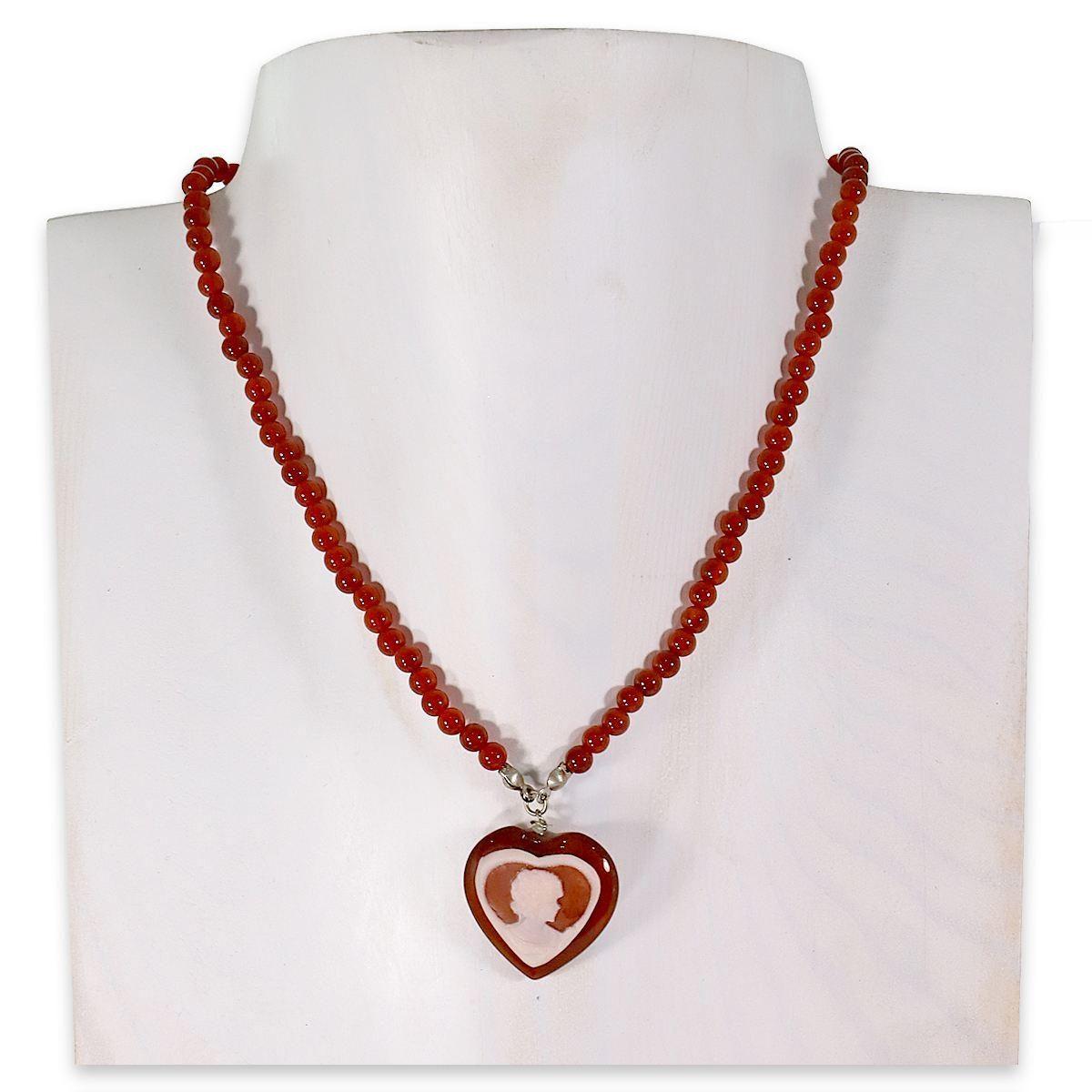 Collana p.d.sfaccett.c/pendente cameo