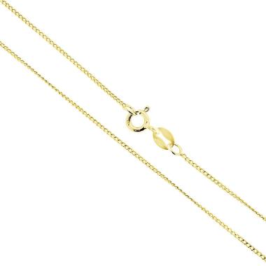 Catena Grumetta 030 sezione mm 1 lunghezza cm 40 in ARGENTO 925 Galvanica Oro
