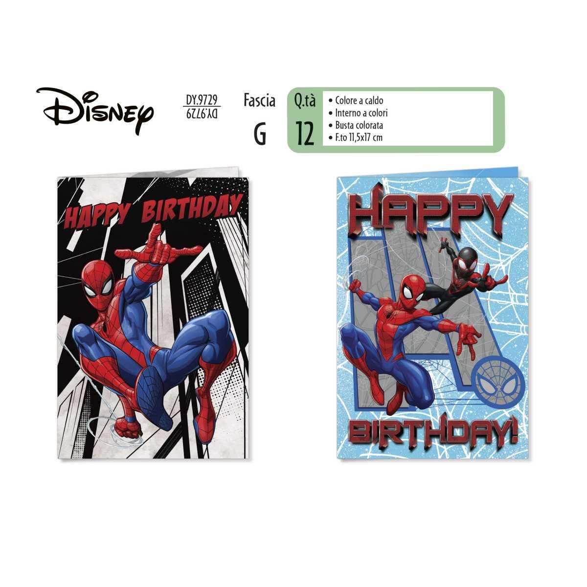 Biglietto auguri spiderman