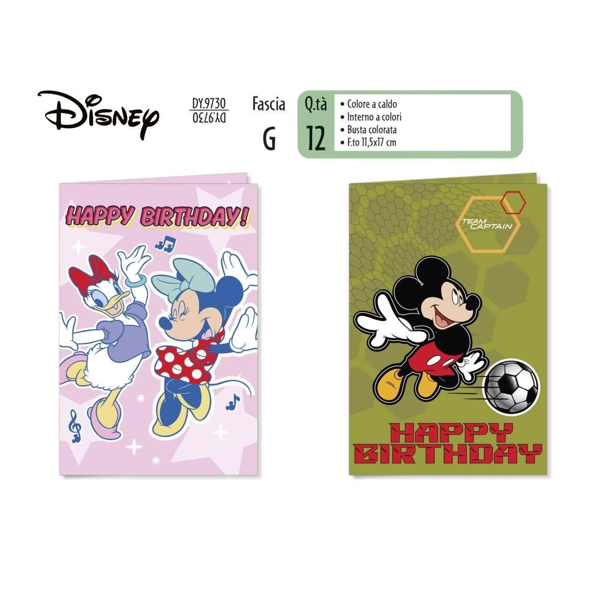 Biglietto auguri minnie e topolino
