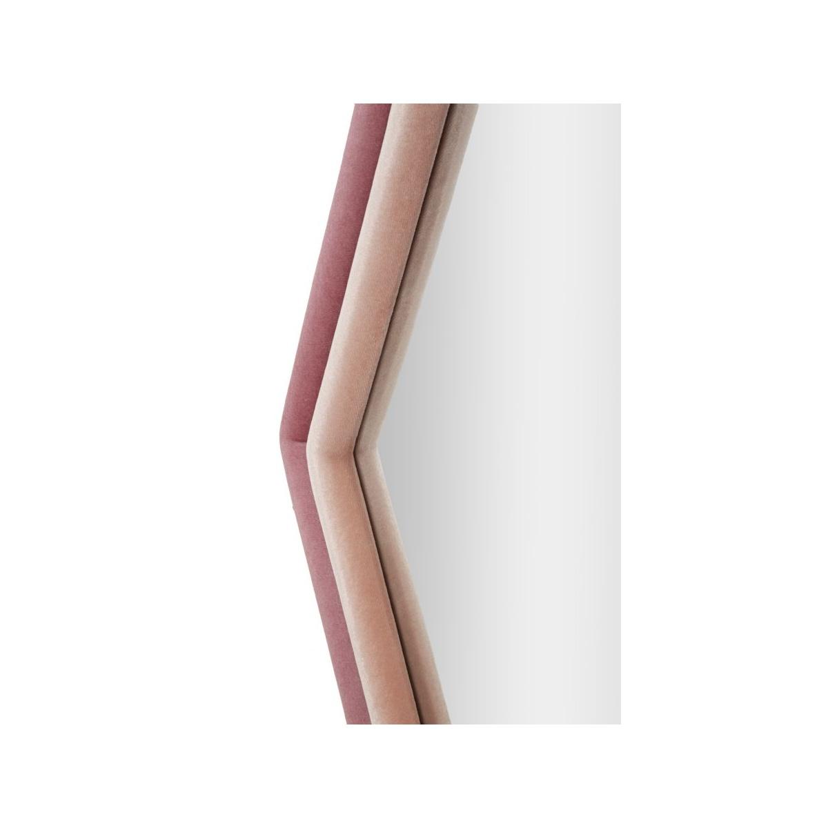 Specchio da muro tony velluto rosa/mix cm 75x4x80 (misura specchio cm 58x65)