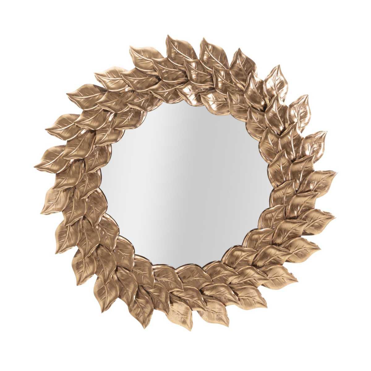 Specchio da muro glam petal rame cm Ø 73x5
