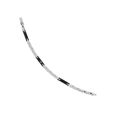 Bracciale Uomo Maglia Imperniata con Targhe in Ceramica Nera e Croce in Crystal Bianchi in ACCIAIO