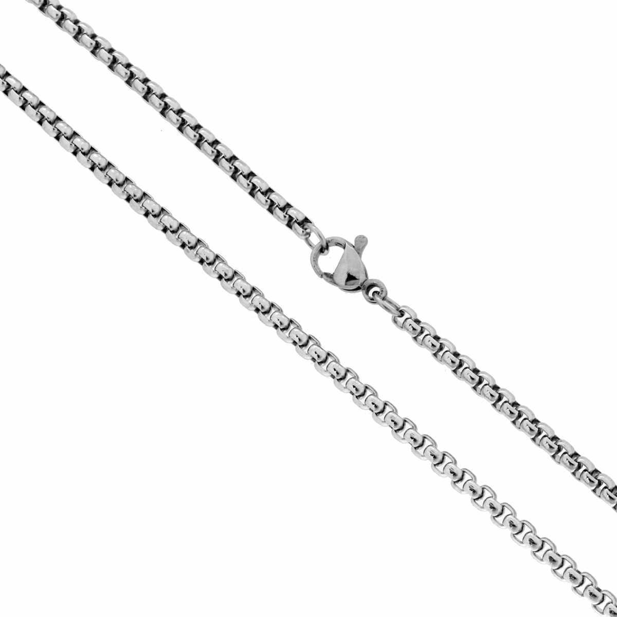 Catena Veneziana Tonda sezione mm 2.5 lunghezza cm 55 in ACCIAIO