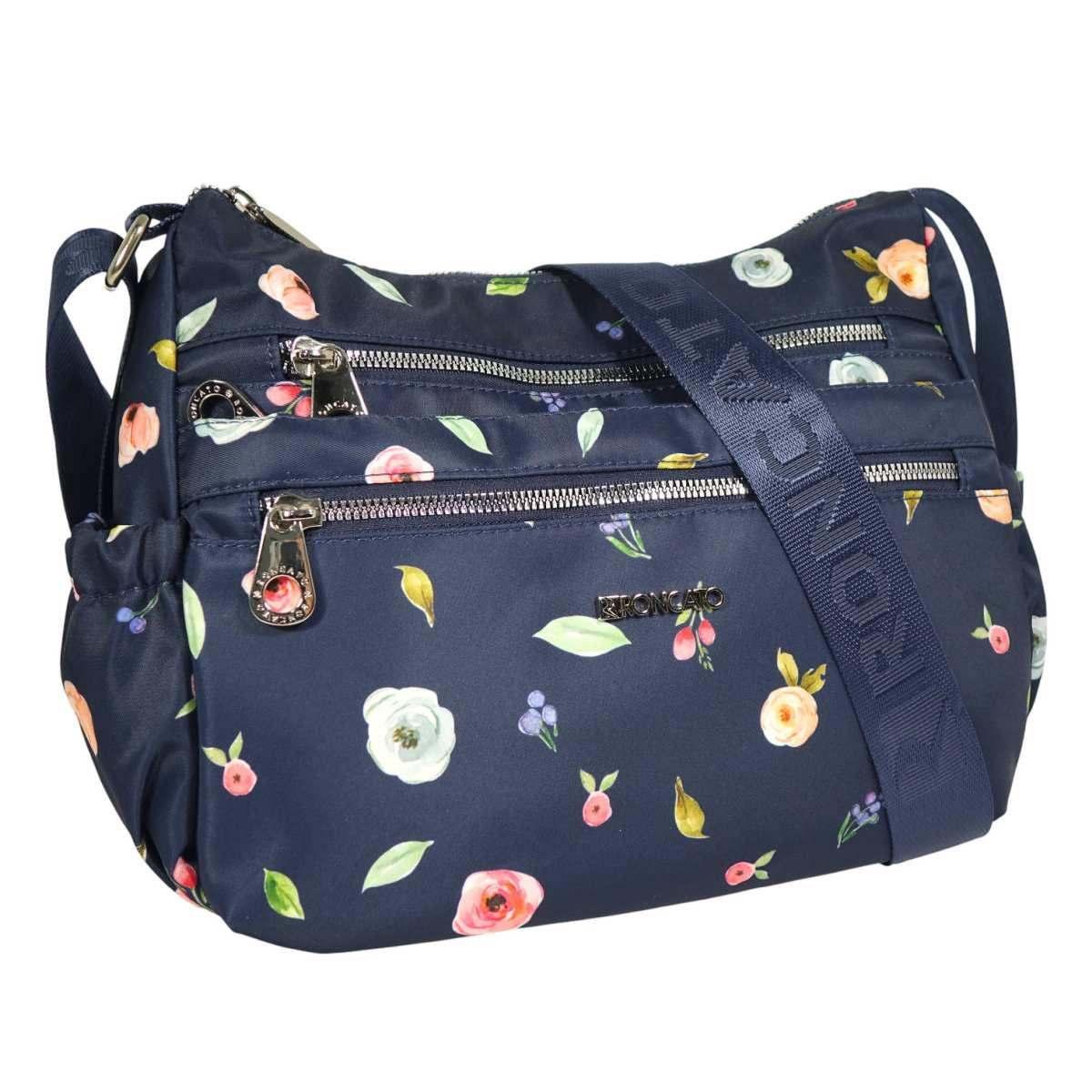 Borsa donna tracolla stampa floreale in sintetico Roncato