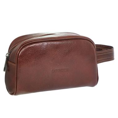 Pochette uomo con manico in vero cuoio Capoverde Made in Italy