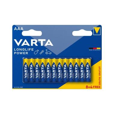Varta pila longlife power ministilo aaa  alcalina blister da 12 pezzi