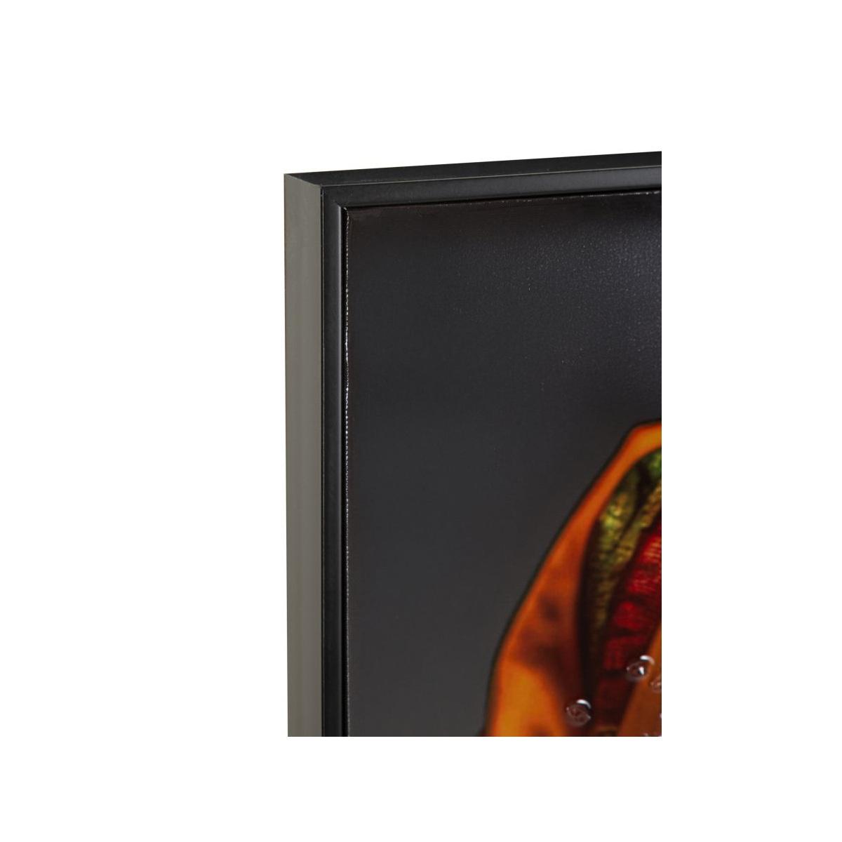 Stampa decorata su tela laccata c/cornice maya cm 60x4x120