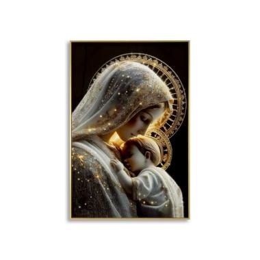 Stampa decorata su tela laccata c/cornice maternity -c- cm 60x3,5x90