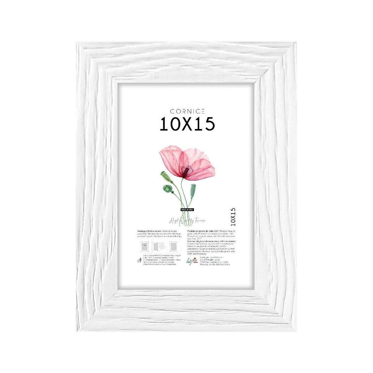 Cornice portafoto Shabby Chic 10x15 cm bianco Lupia