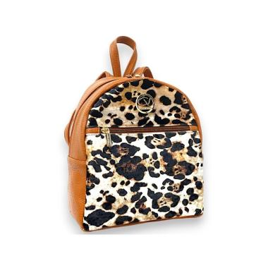 Zainetto donna in velluto e leopardo Capoverde Made in Italy