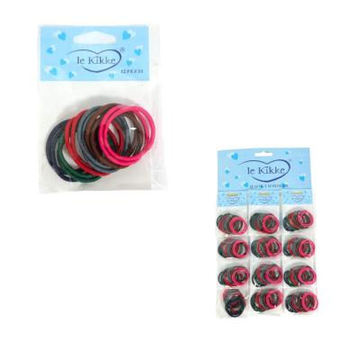 Elastici per capelli in 12 card colori invernali Le Kikke