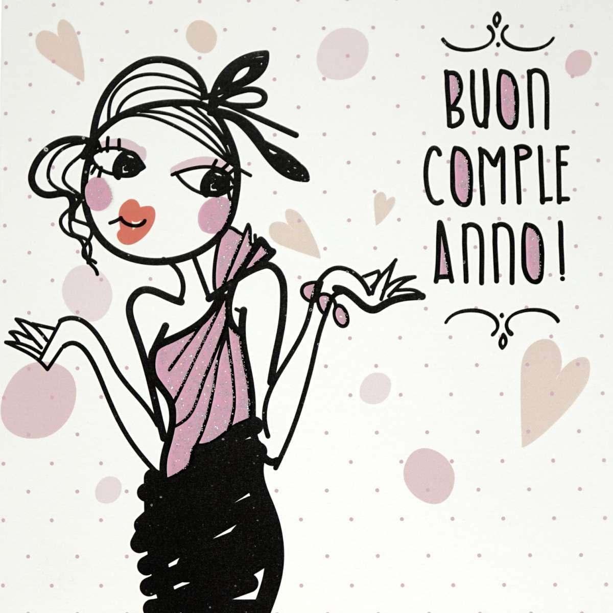 Biglietto auguri compleanno 16x16 cm