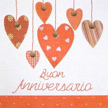 Biglietto auguri anniversario 16x16 cm