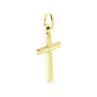 Ciondolo Croce Latina in ARGENTO 925 Galvanica Oro