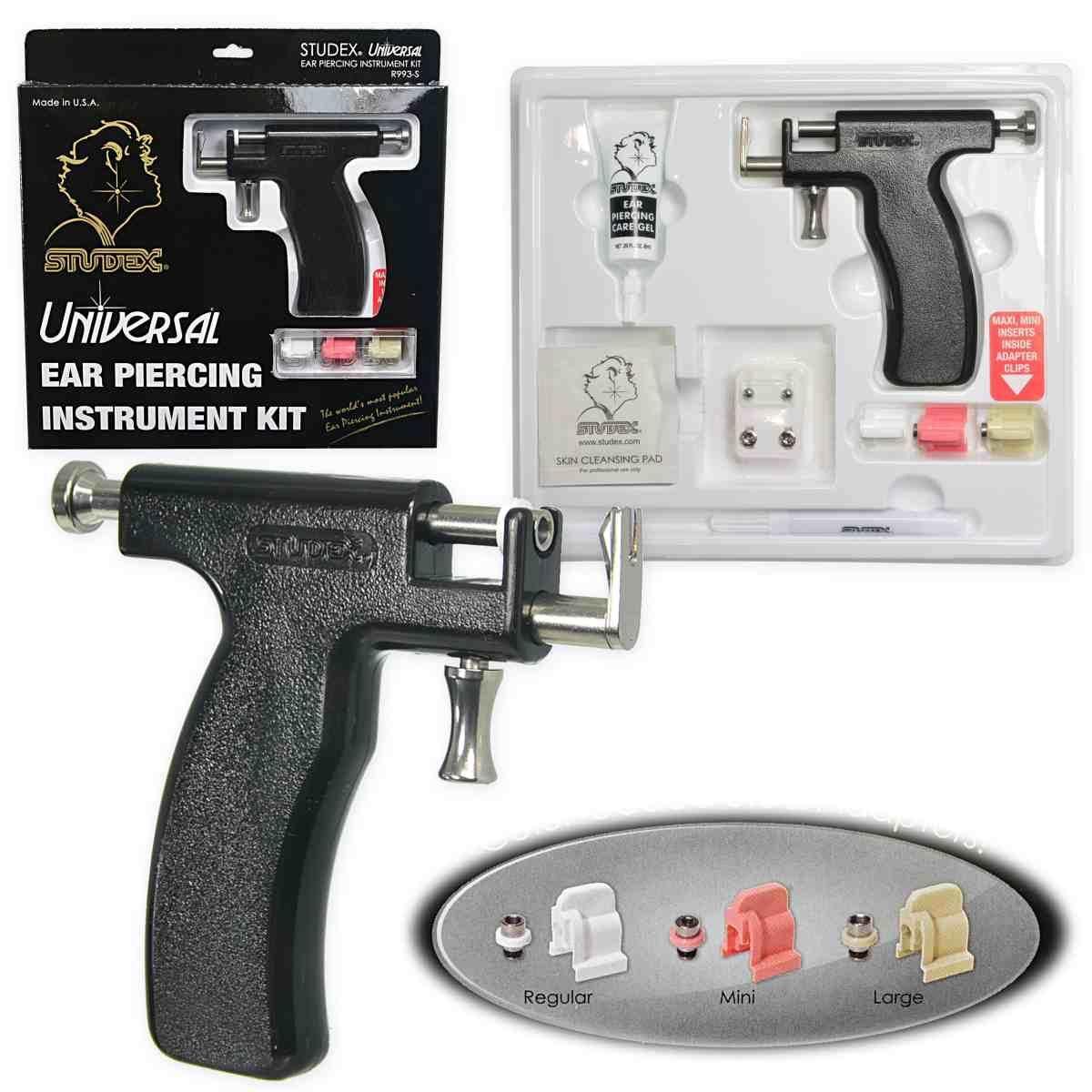 Pistola foralobi kit ear piercing con adattatori