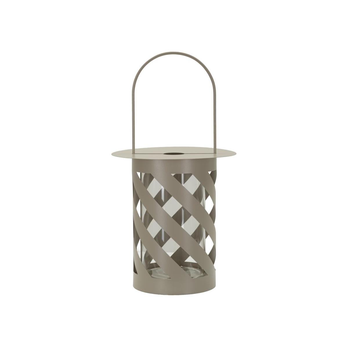 Lanterna saturno tortora twist cm Ø 23x43