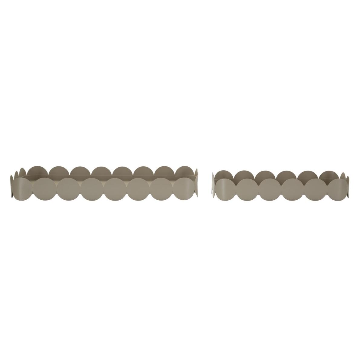 S/tasche saturno rett. tortora coppia cm 40x16,5x4,5-29x12x4,5