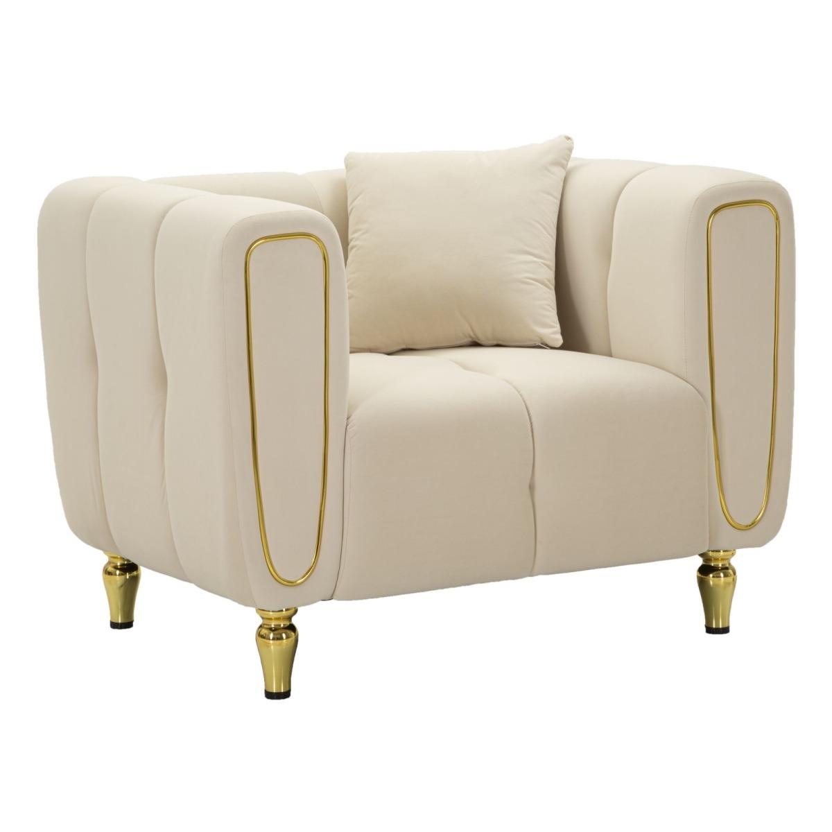 Poltrona alma crema c/cuscino cm 97x81x71