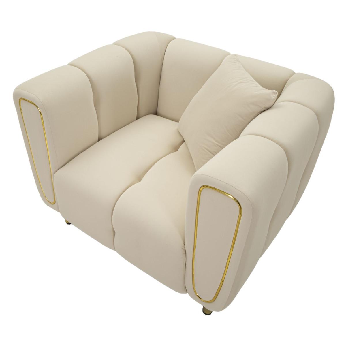 Poltrona alma crema c/cuscino cm 97x81x71