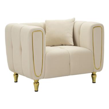 Poltrona alma crema c/cuscino cm 97x81x71