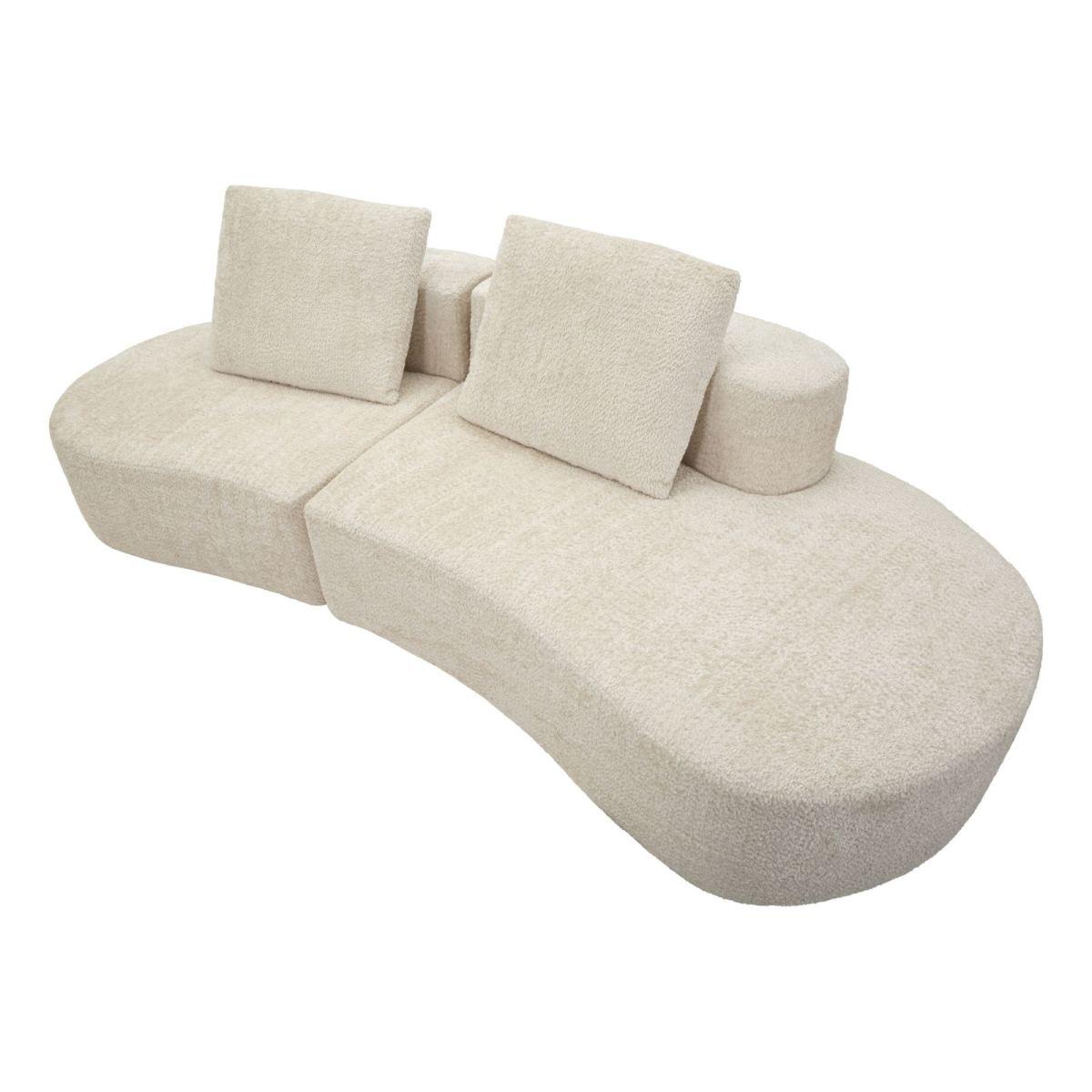 Divano island bianco cm 238x92x78 -altezza c/cusino come da foto-  (compresso)