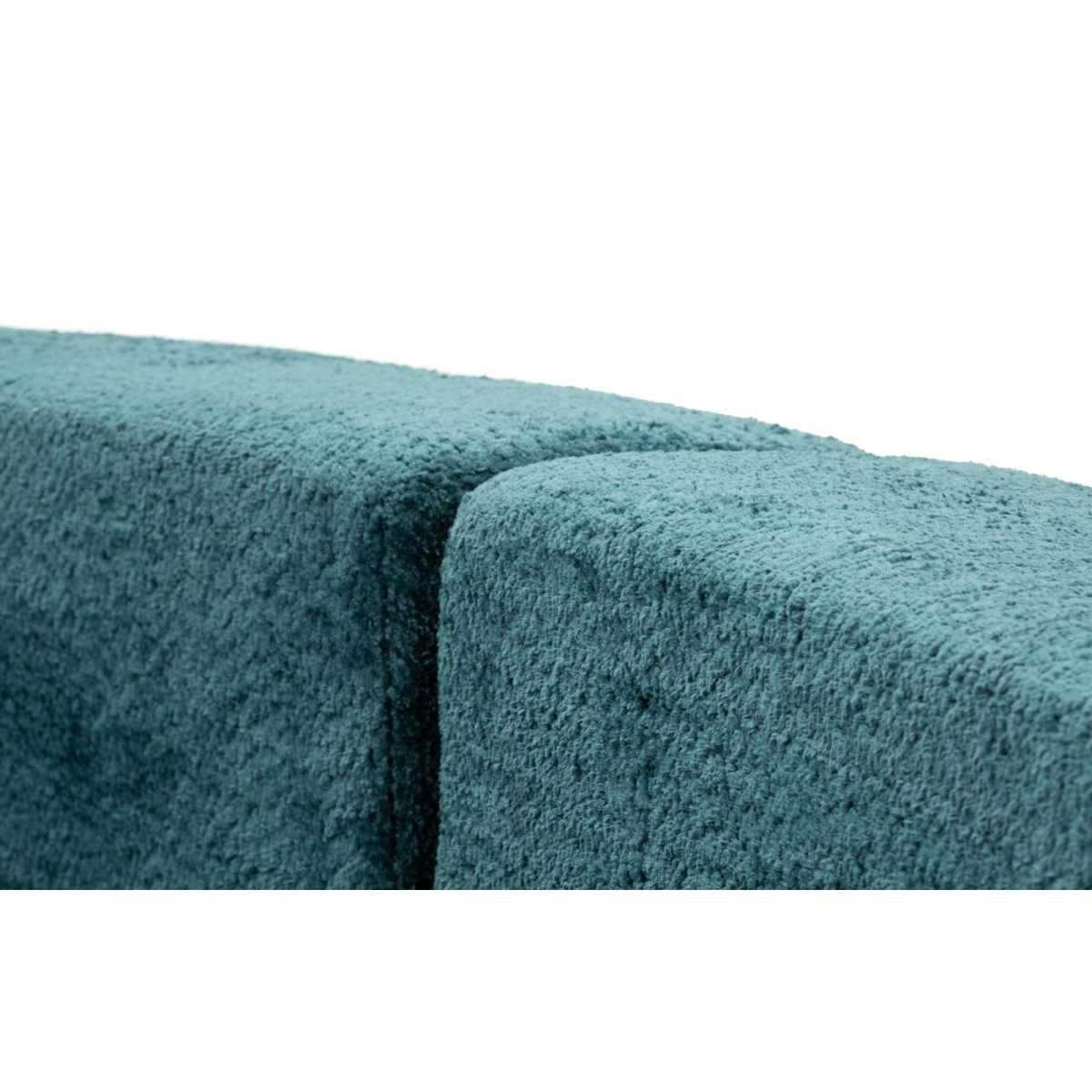 Divano island petrolio cm 238x92x78 -altezza c/cusino come da foto- (compresso)
