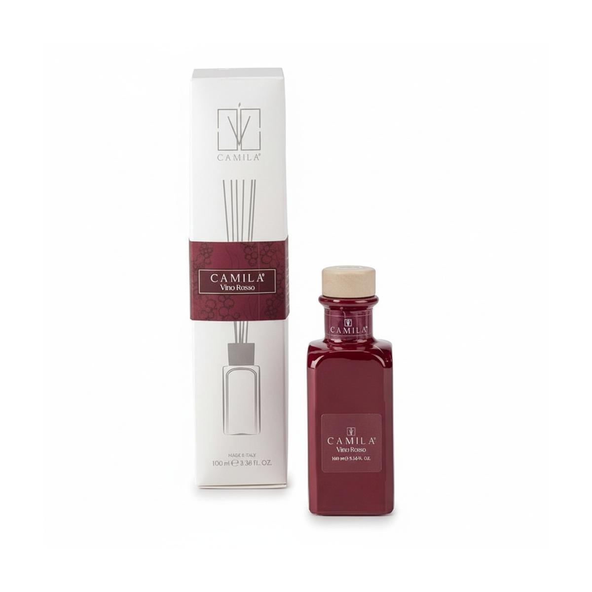 Diffusore Elegance 100 ml bordeaux fragranza vino rosso Camilia