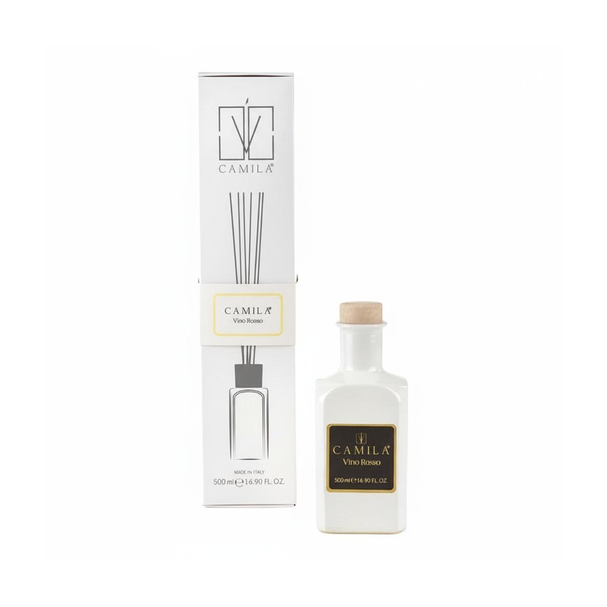 Diffusore Elegance 500 ml bianco fragranza vino rosso Camilia