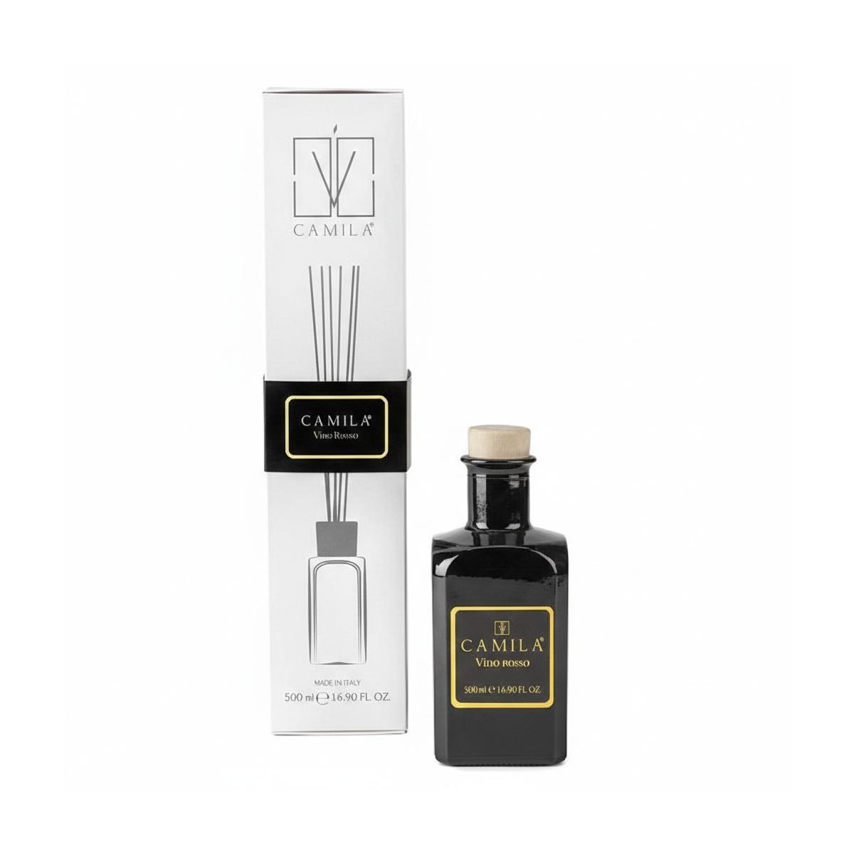 Diffusore Elegance 500 ml nero fragranza vino rosso Camilia