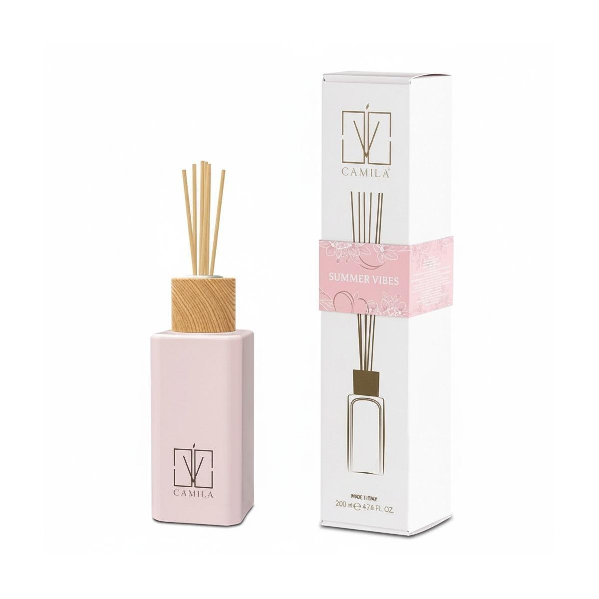 Diffusore 200 ml cipria chiaro fragranza summer vibes Camilia