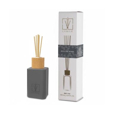 Diffusore 500 ml grigio perla fragranza into the wood Camilia