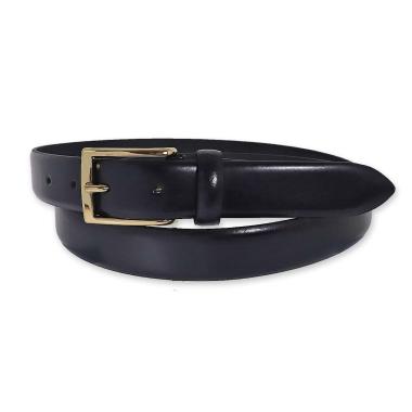 Cintura uomo made in italy in pelle abrasivata senza cuciture fibbia oro 30mm