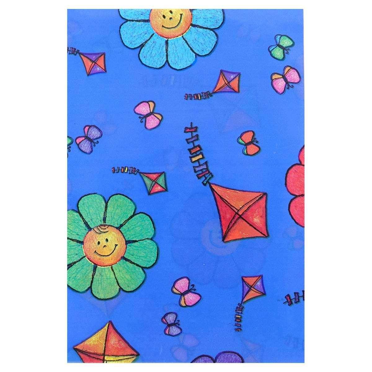 100 bustine metalizzate fantasia aquiloni e fiori 10x14 cm