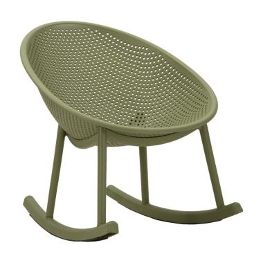 Sedia a dondolo ibiza verde cm 66x88x80 (altezza seduta cm 38)