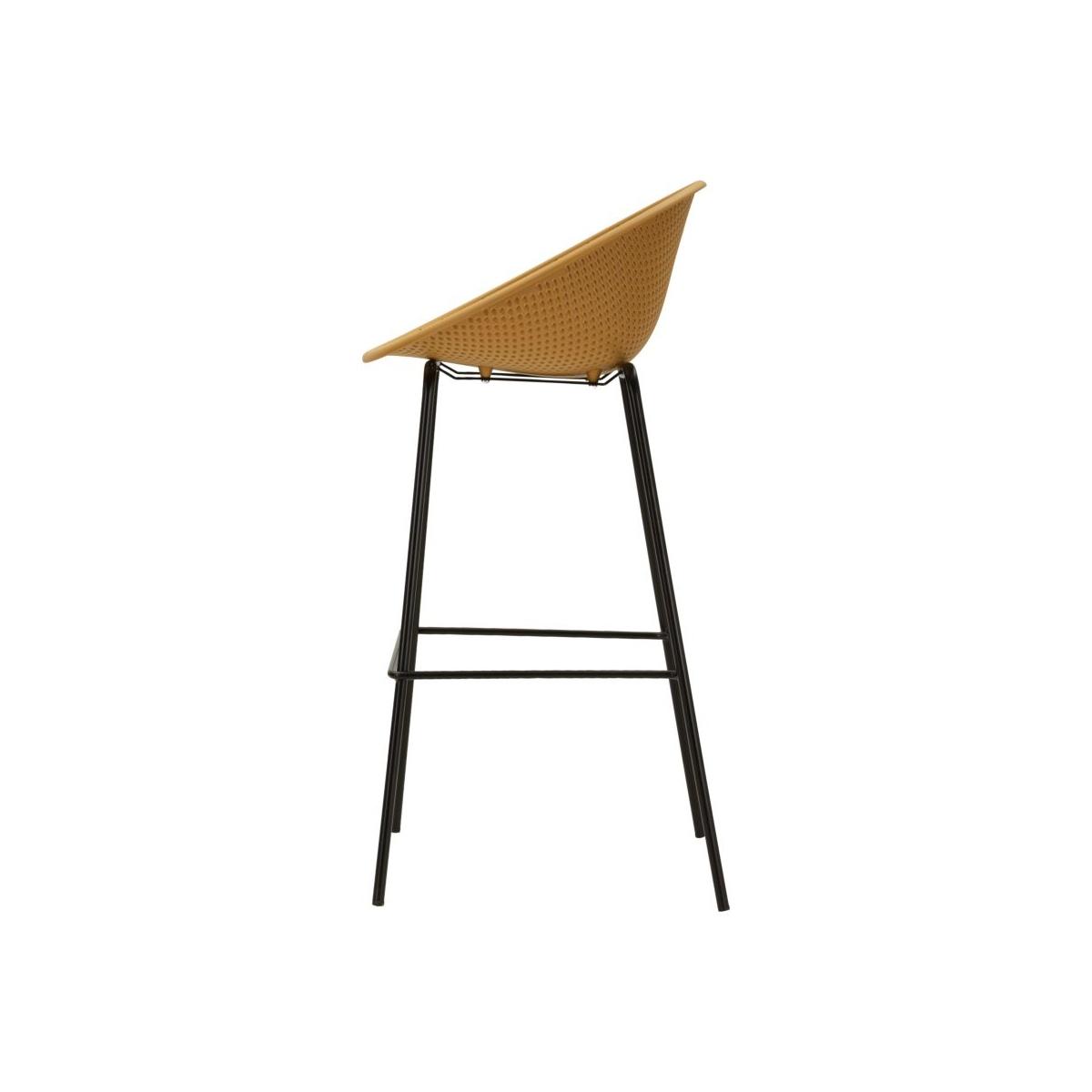 Sgabello bar ibiza senape set 2 pz cm 50x50x98 (altezza seduta cm 75)
