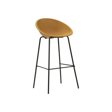 Sgabello bar ibiza senape set 2 pz cm 50x50x98 (altezza seduta cm 75)