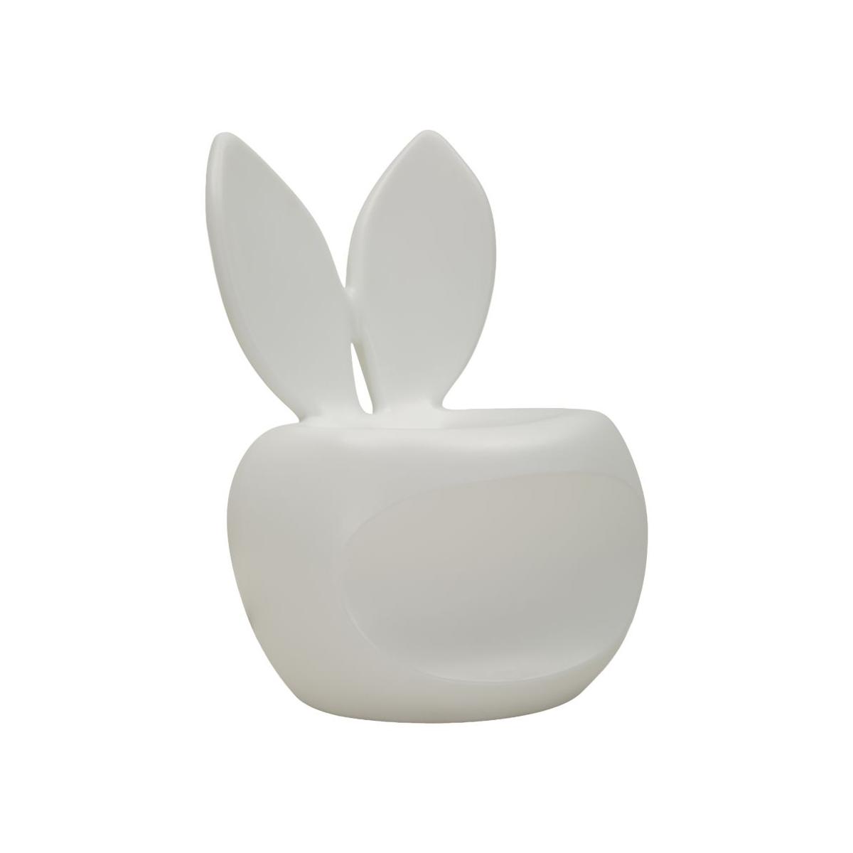 Sedia bunny bianca cm 57x55x79 (altezza seduta cm 39)<br><br>