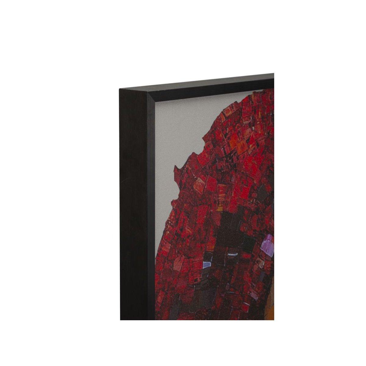 Stampa c/led su tela afro cm 60x3,5x90 (applicazione 3d acrilico)