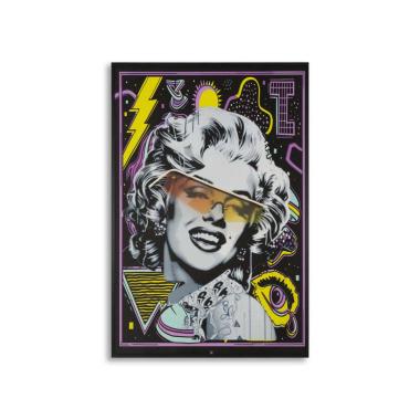 Stampa c/led su tela marilin cm 60x3,5x90 (applicazione 3d acrilico)